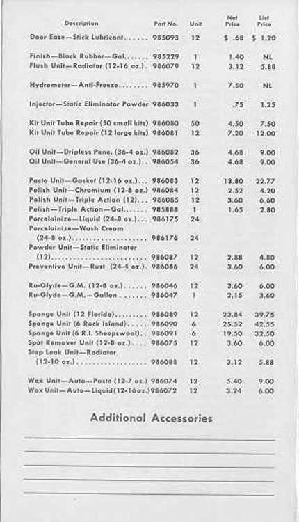 1947 Chevrolet Accessories Booklet Page 2
